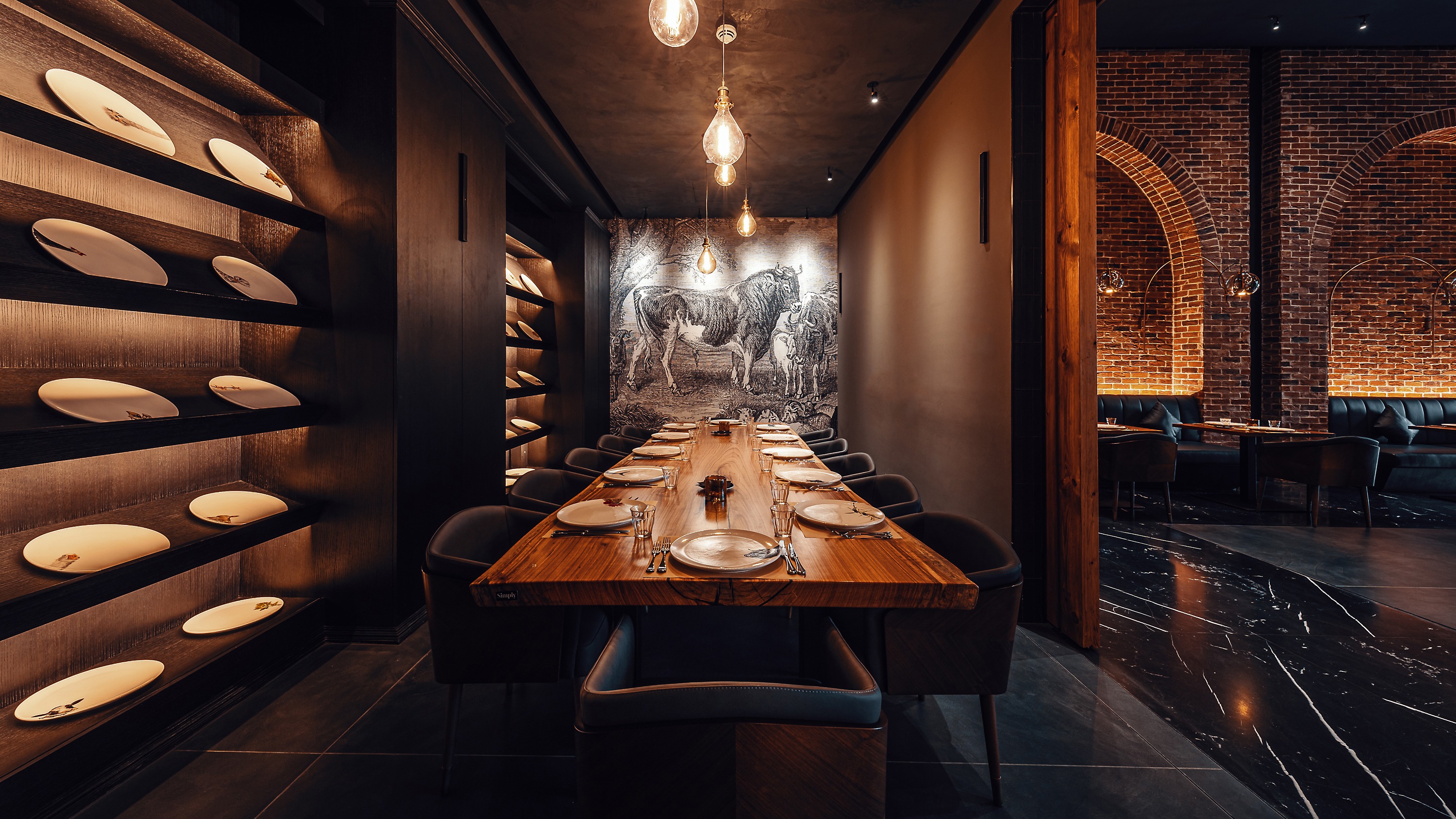 Waterfront terrace dining with marina views